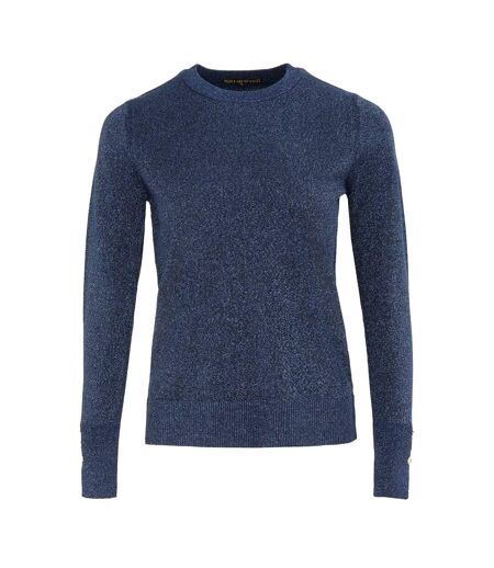 Pull Motif/style Scintillant Femme Bleu Marine Biba