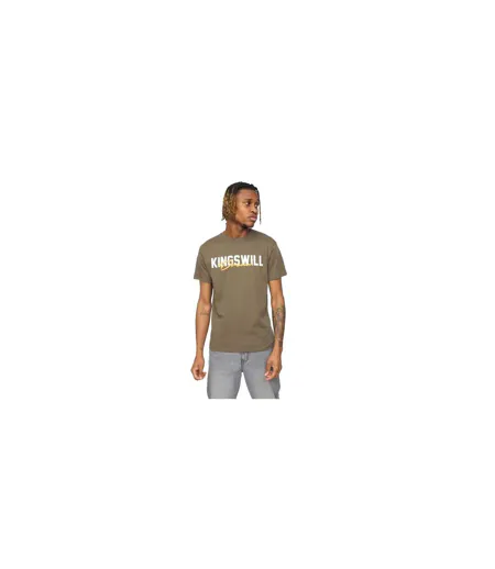 Mens Bilkie Embroidered Logo T-shirt Olive Kings Will Dream