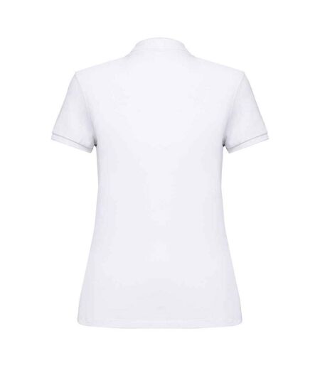 Womens/ladies pique polo shirt white Native Spirit