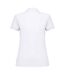 Womens/ladies pique polo shirt white Native Spirit-2