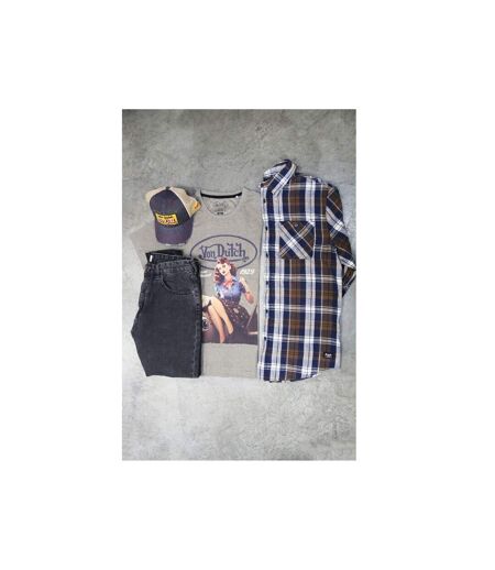 Chemise homme manches longues en flanelle à carreaux logo dos Tyler Vondutch