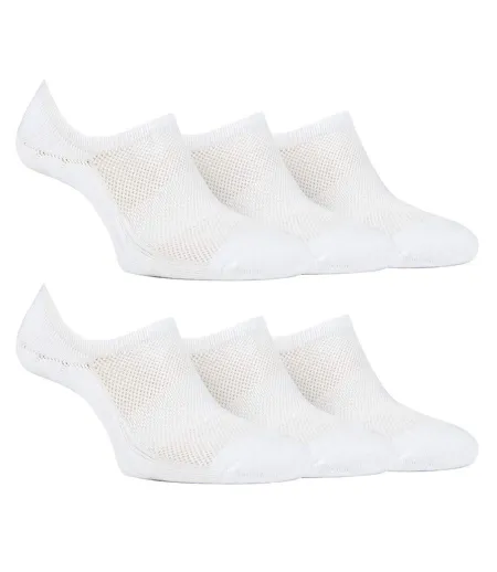 Paquet de 6 chaussettes invisibles en bambou pour femmes avec poignée au talon