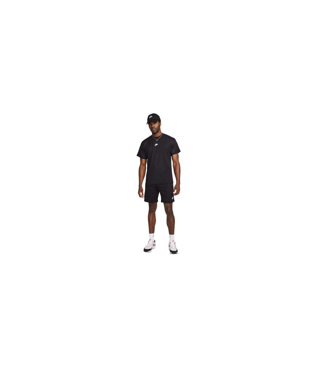 Mens Swoosh Crew Neck Regular T-shirt Black Nike-1