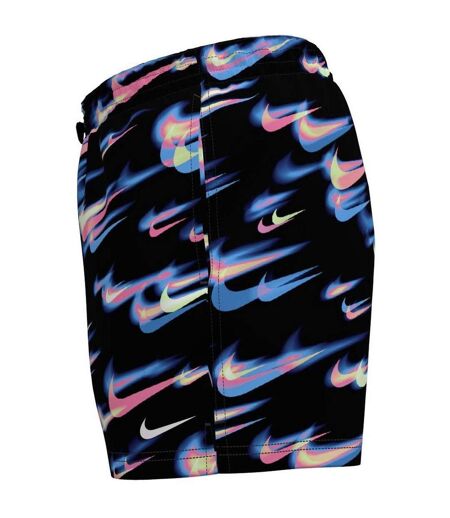 Short De Bain Breaker Homme Noir Rouge Vif Nike