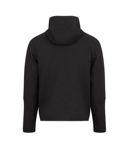 Mens Adapt Fleece Full Zip Hoodie Jet Black Just Cool