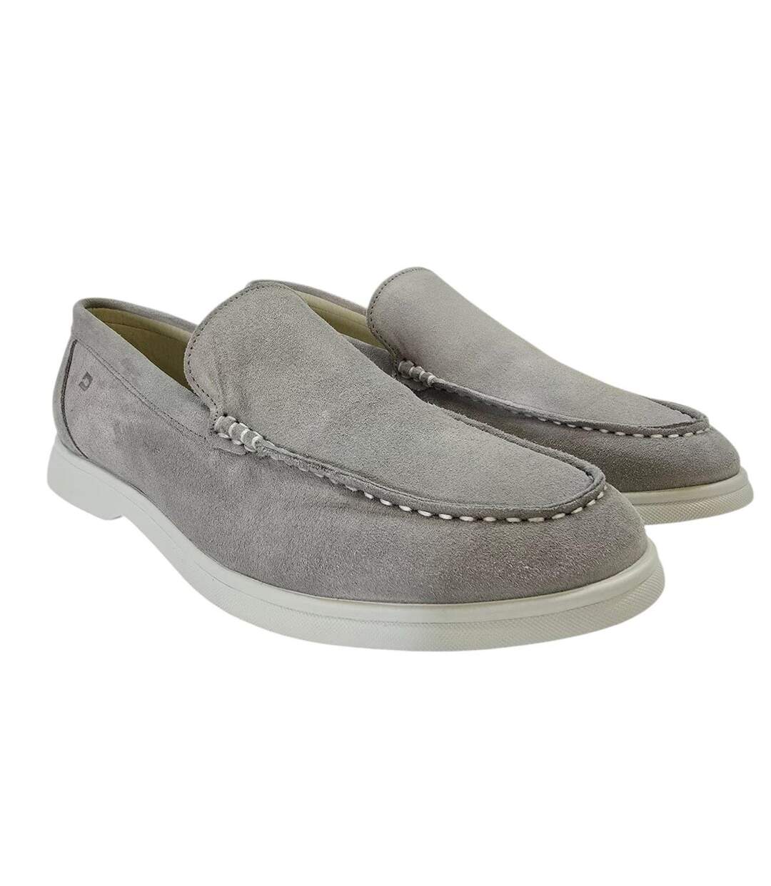Mens Francis Suede Slip-on Loafers Grey Nicholas Deakins-3