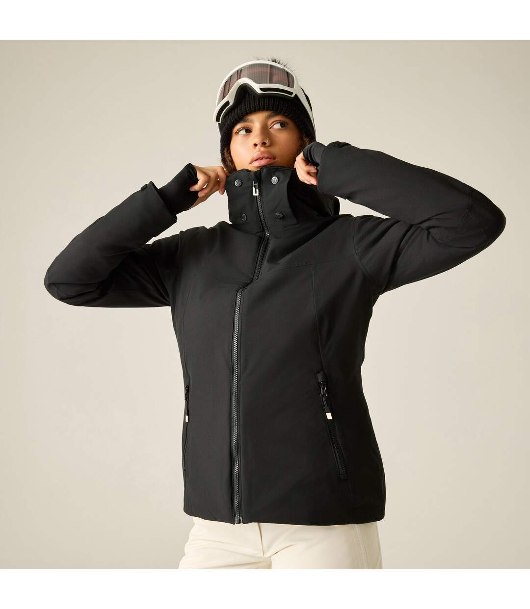 Blouson De Ski À Capuche Et Ourlets Ajustables Flurry Femme Noir Dare 2B-1