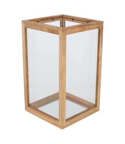 Lanternes en bois et verre (Lot de 4)