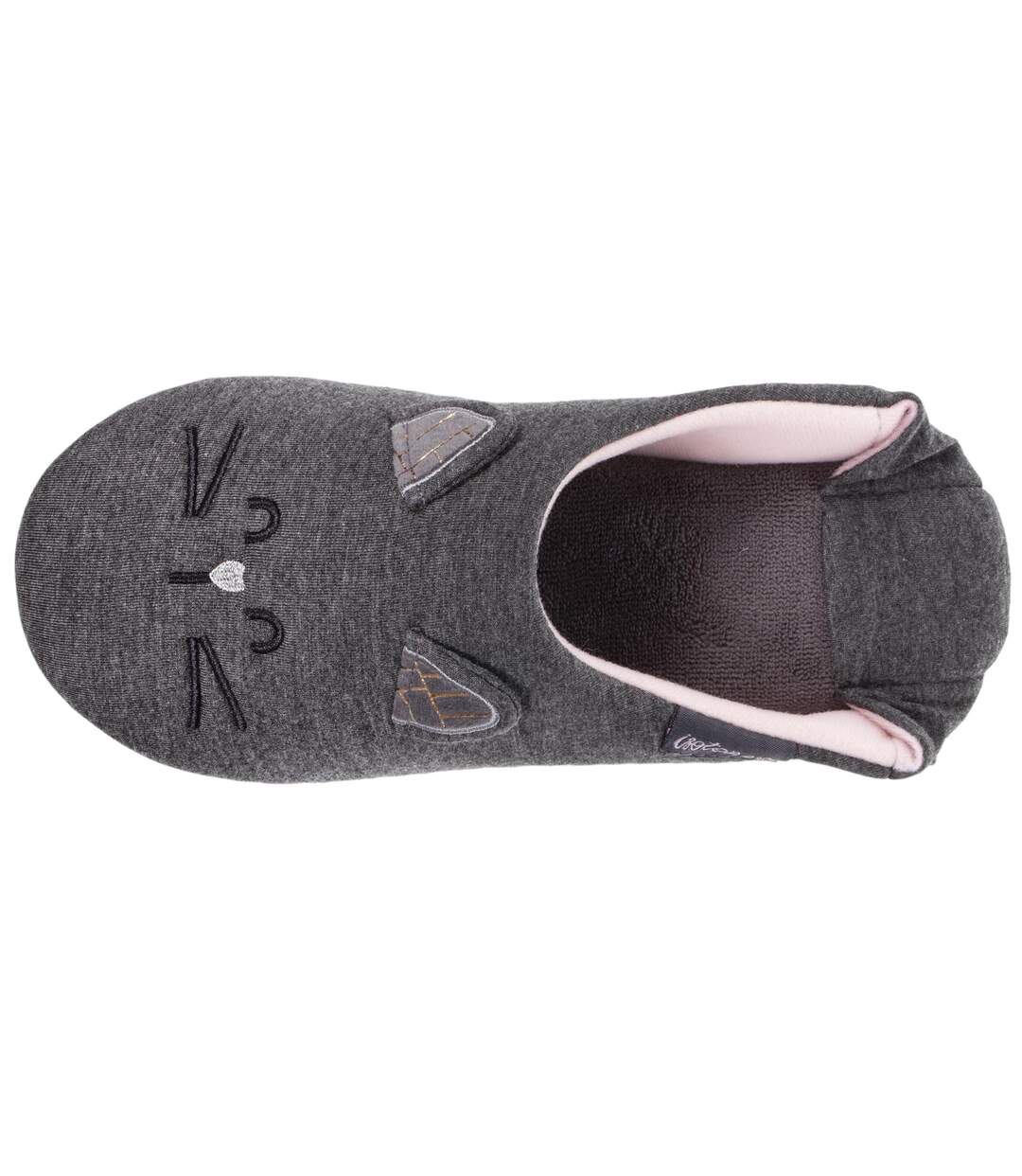 Isotoner Chaussons extra-light Mules femme en jersey et semelle à picots antidérapants-2