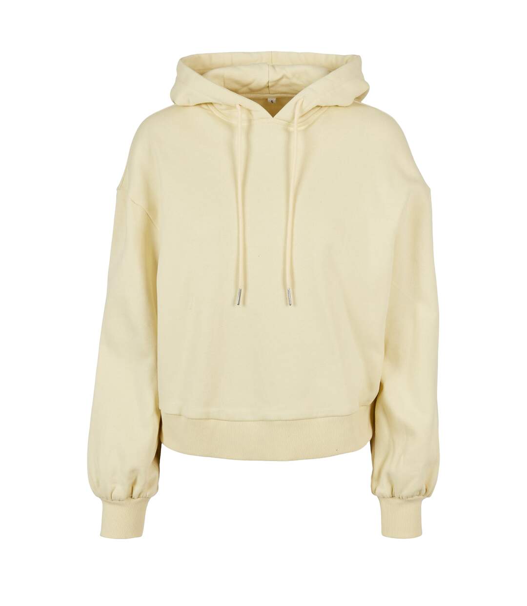 Sweat À Capuche Femme Jaune Pâle Build Your Brand-1