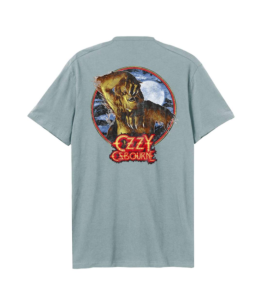 Unisex Adult Bark At The Moon Ozzy Osbourne T-shirt Strange Blue Amplified-2