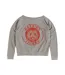 Womens/ladies Bayside Tigers Logo Off Shoulder Sweatshirt Grey Marl Saved By The Bell-2