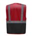 Unisex adult executive hi-vis waistcoat red/black Yoko