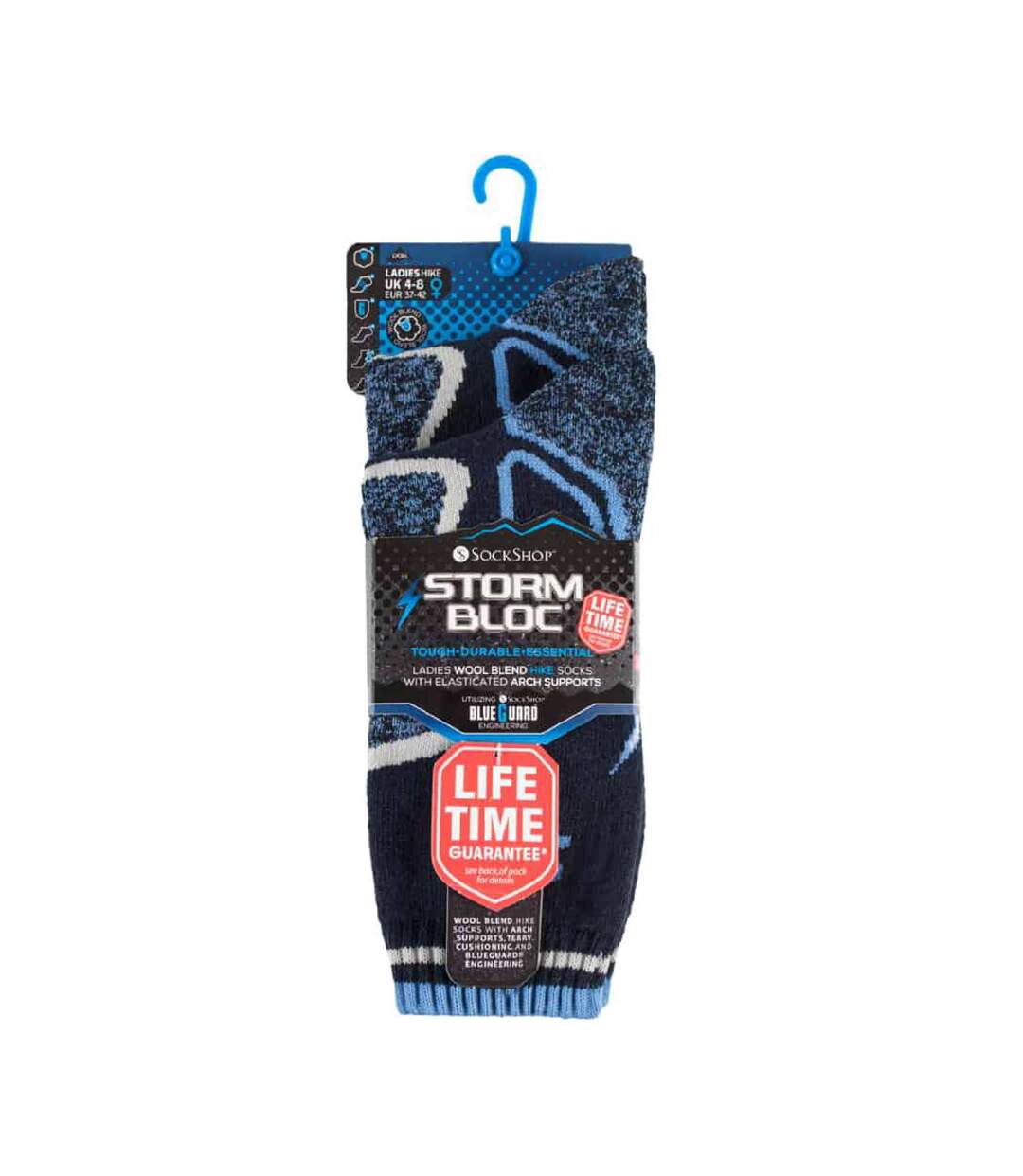 2 Pr Chaussettes Randonnée Femme Renforcées Laine-2