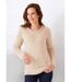 Pull effet poilu avec maille ajourée-1