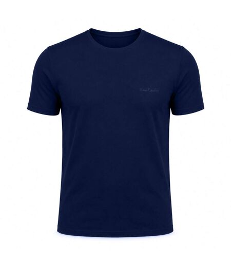 T-shirt homme en col rond avec broderie signature sur la poitrine Pierre Cardin