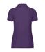 Womens/ladies lady fit piqué polo shirt purple Fruit of the Loom