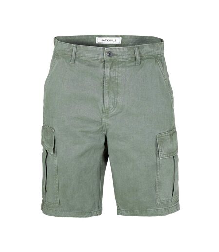 Mens Cotton Blend Cargo Shorts Slate Jack Wills