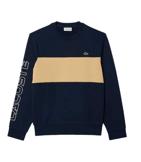 Sweat marine/beige homme lacoste sh1433 - s