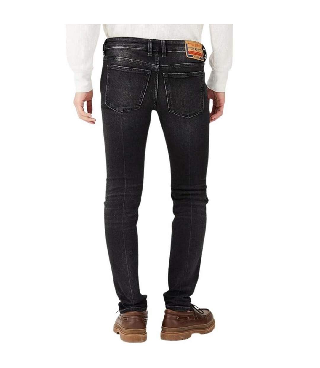 Jean Motif Délavé Sleenker Homme Noir Diesel-4