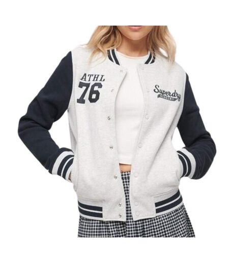 Bomber Gris Femme Superdry College Scripted - L