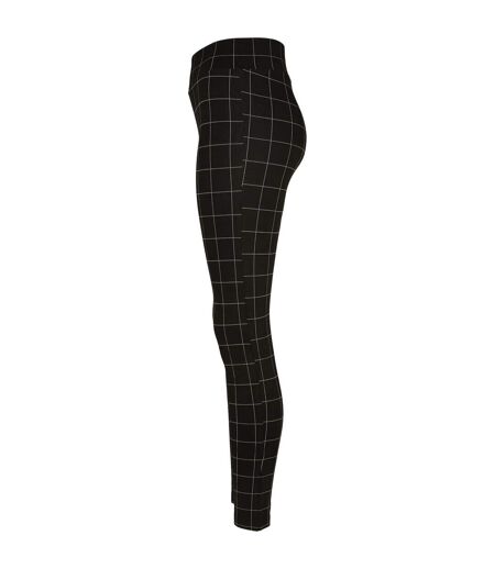 Legging Motif/style À Carreaux Femme Noir Blanc Urban Classics