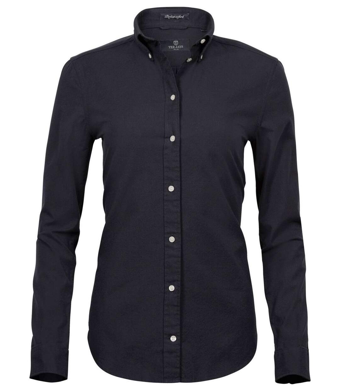 Chemise femme Oxford - 4001 - noir - manches longues-1