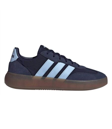 Mens Barreda Decode 3 Stripes Suede Trainers Navy Blue Gum Adidas