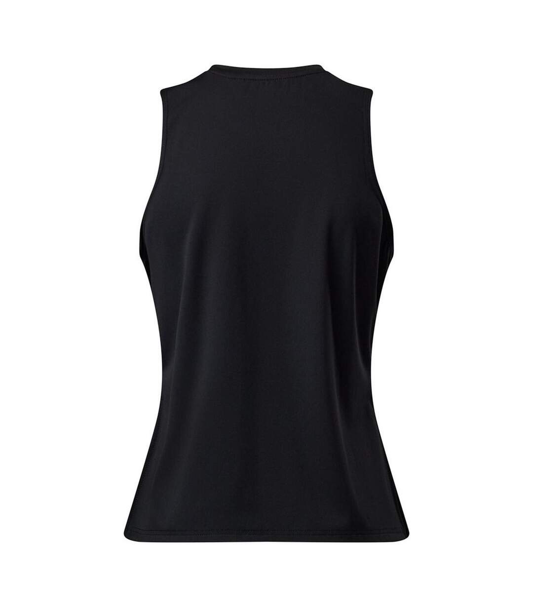 Womens/ladies Victory Split Hem Tank Top Black Gym King-3
