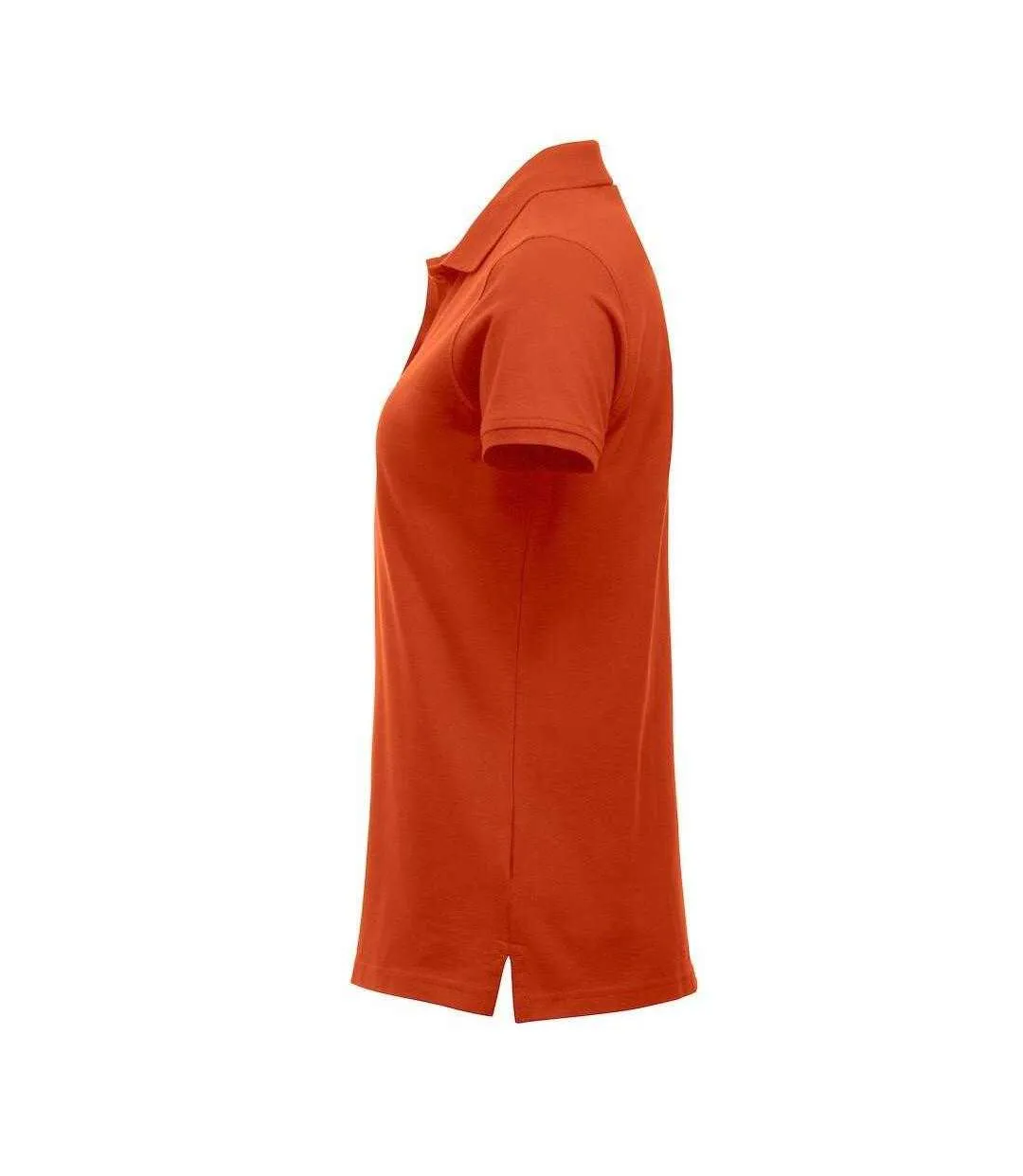 Womens/ladies Marion Polo Shirt Blood Orange Clique-3