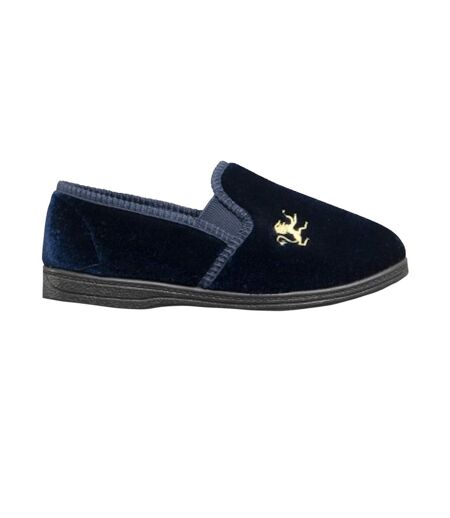 Kyle chaussons fermés à motif lion garçon bleu marine Sleepers