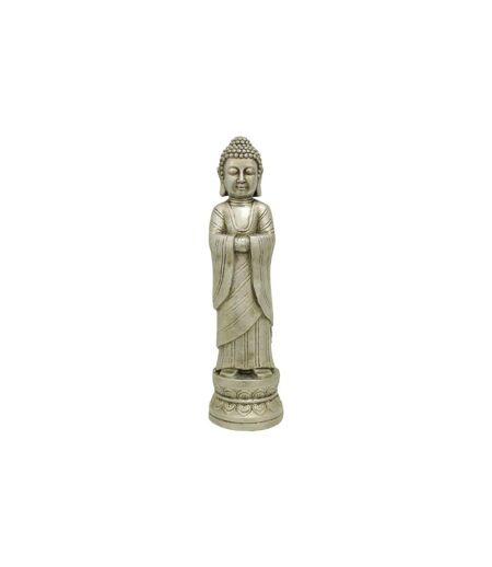 Statuette Déco Bouddha Debout 68cm Argent