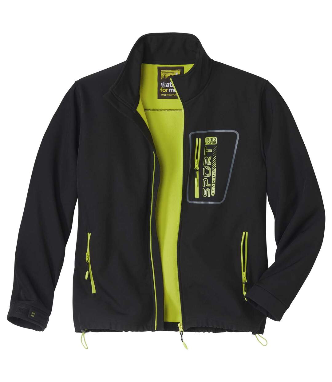 Softshell-Jacke Team Run mit Futter aus Microfleec