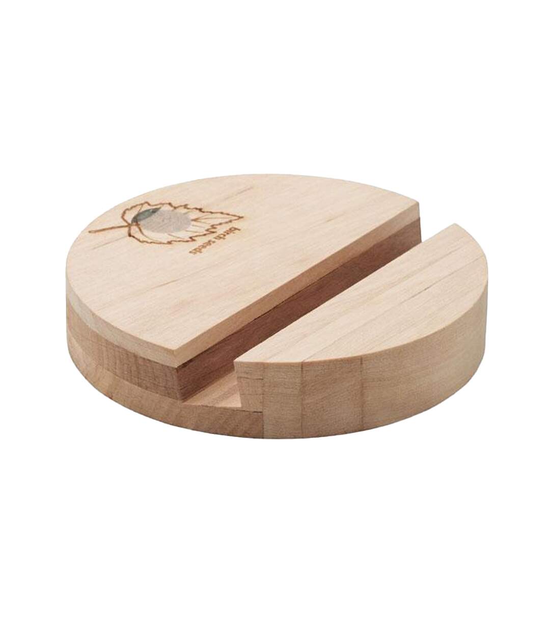 Grow round seed wood mobile phone stand one size wood MidOcean-1