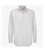 B&C Mens Oxford Long Sleeve Shirt / Mens Shirts (White)