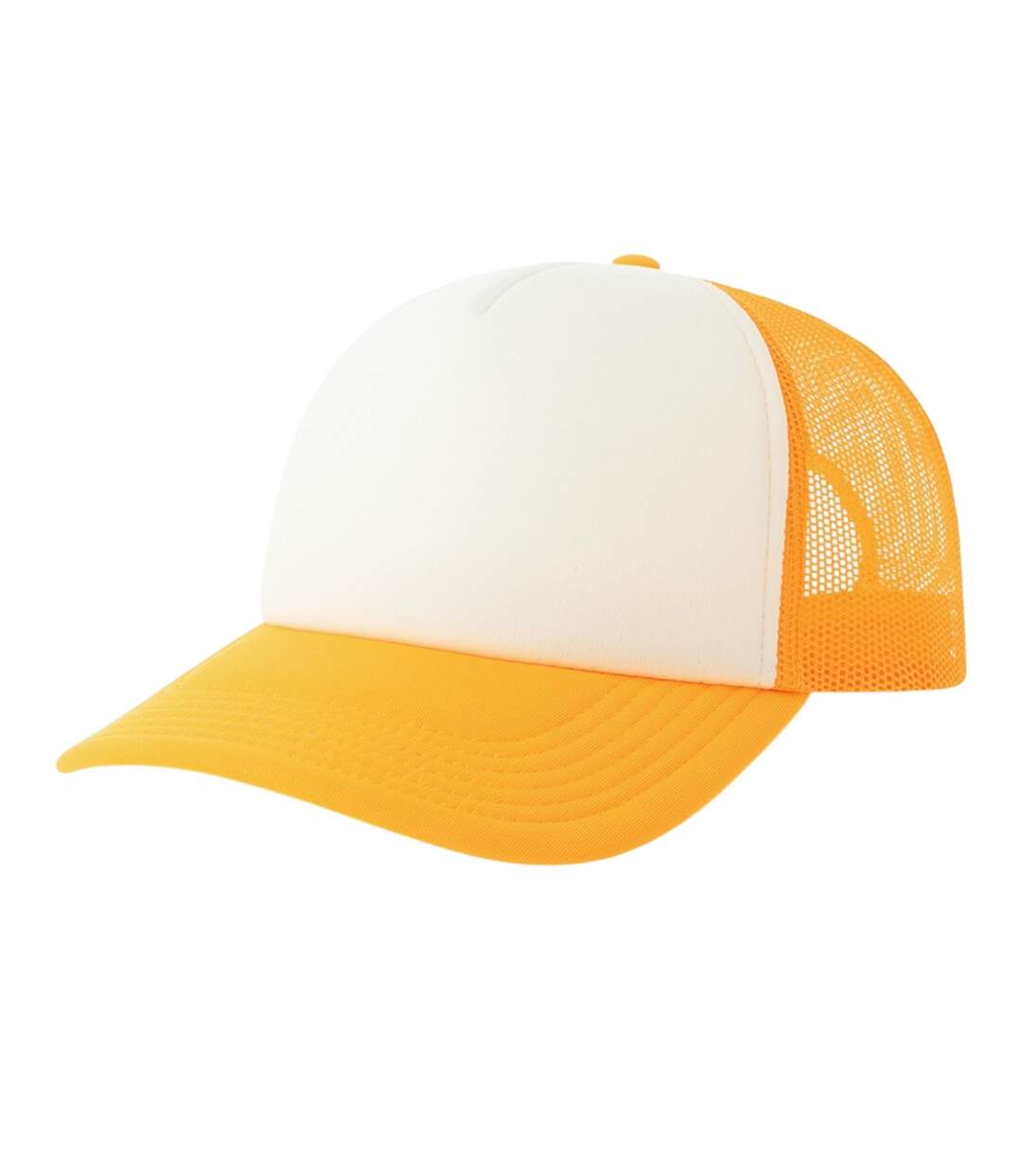Casquette Trucker Motif/style 5 Panneaux Rapper-s Adulte Blanc Jaune Atlantis-1