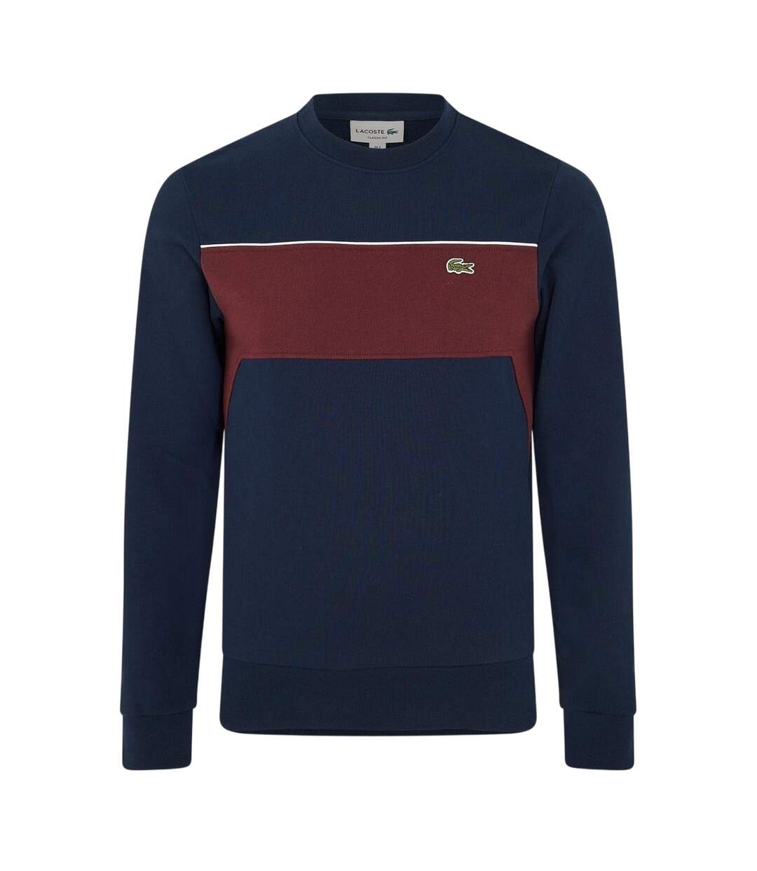 Sweat Motif/style Blocs De Couleurs Homme Bleu Marine Foncé Lacoste-1