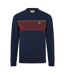 Sweat Motif/style Blocs De Couleurs Homme Bleu Marine Foncé Lacoste-1