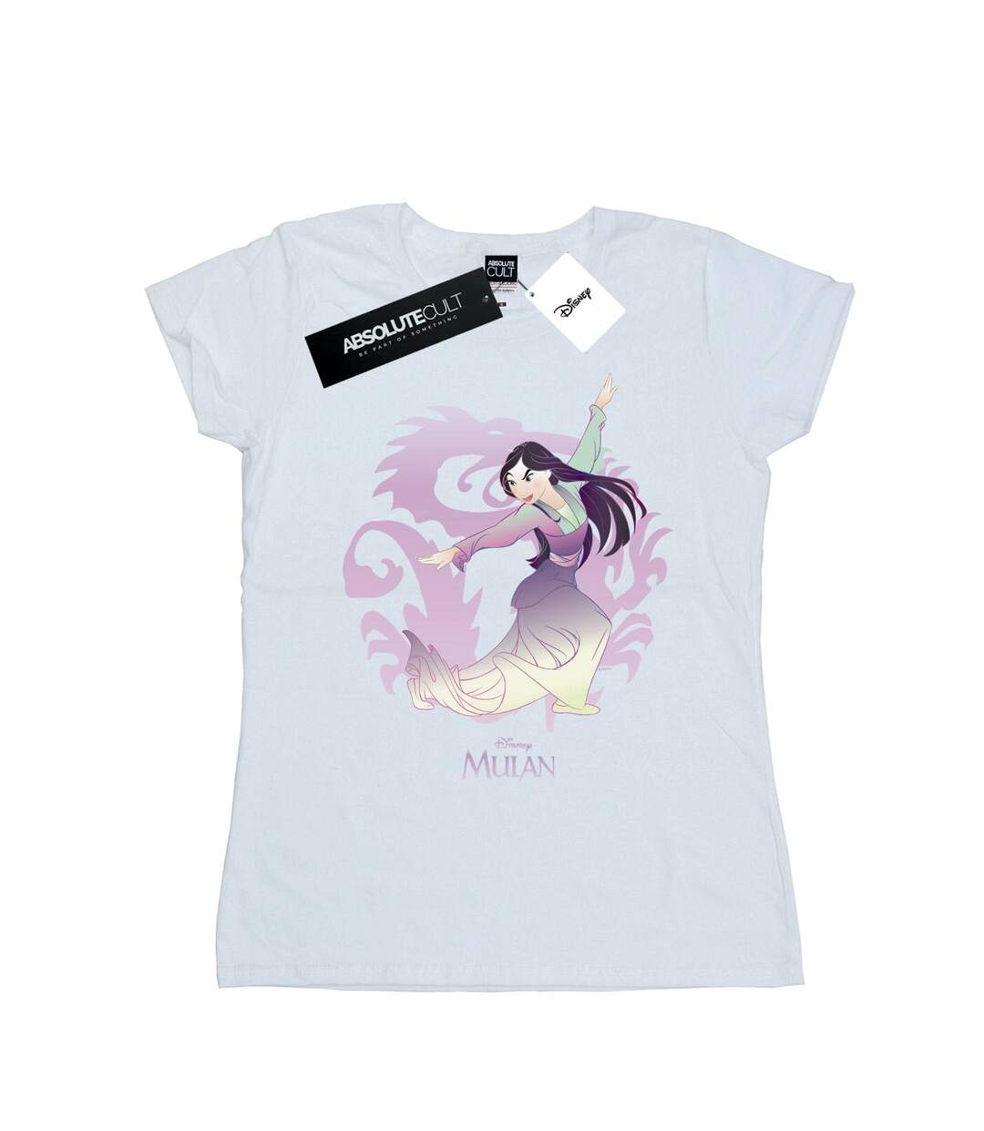 Disney - T-shirt MULAN DRAGON FIGHT - Femme (Blanc) - UTBI16036-1