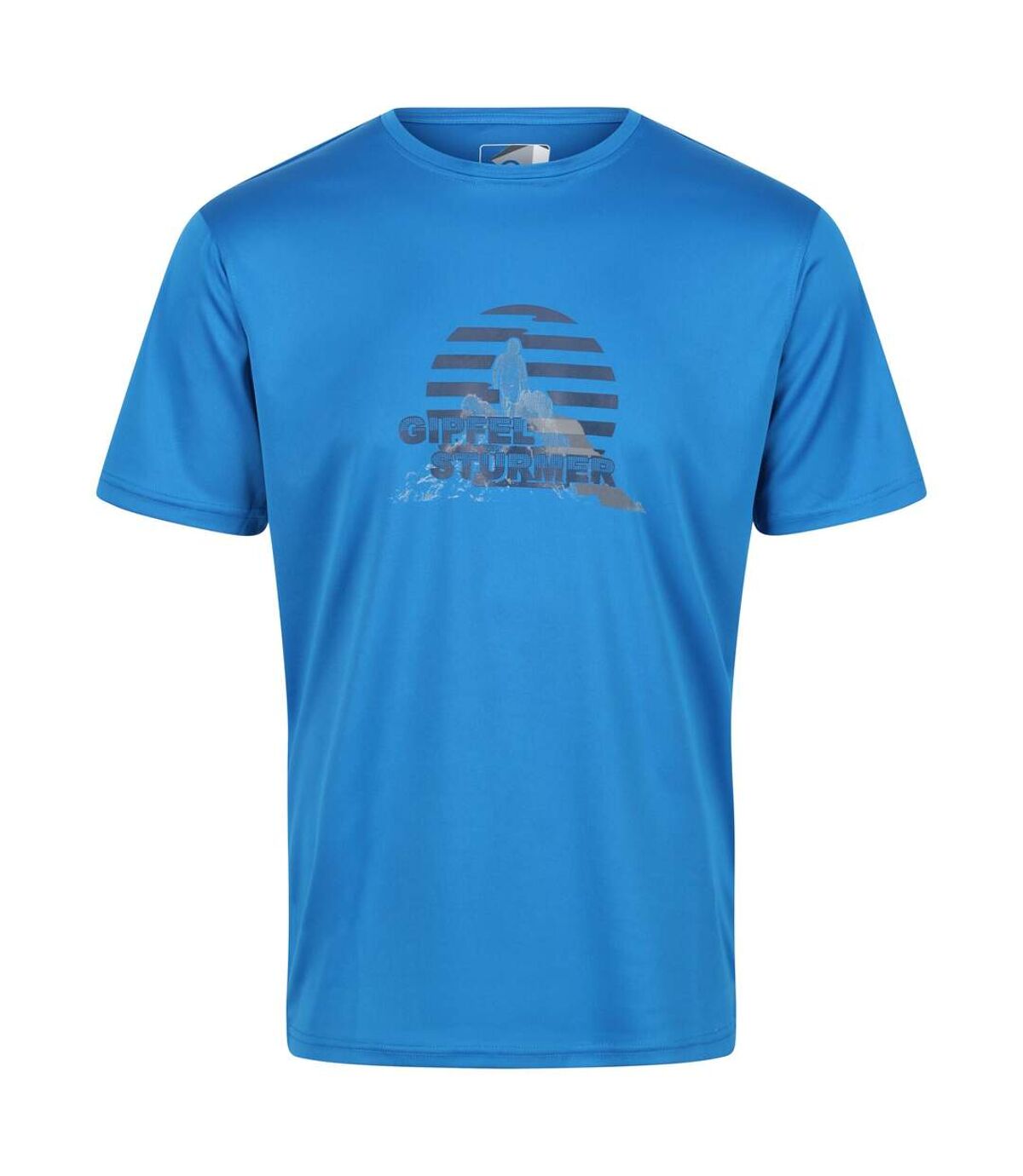 Regatta Mens Fingal Slogan Mountain T-Shirt (Imperial Blue)