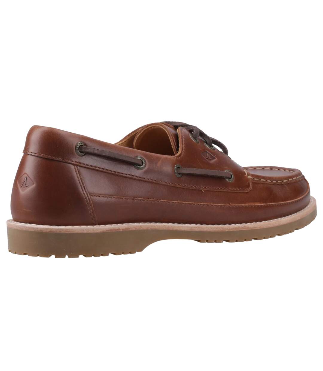 Mens Logo Leather Boat Shoes Brown Sperry-2