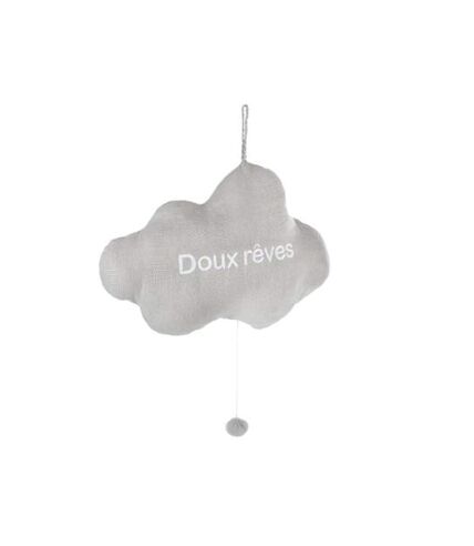 Coussin Déco Musical Nuage 30cm Gris