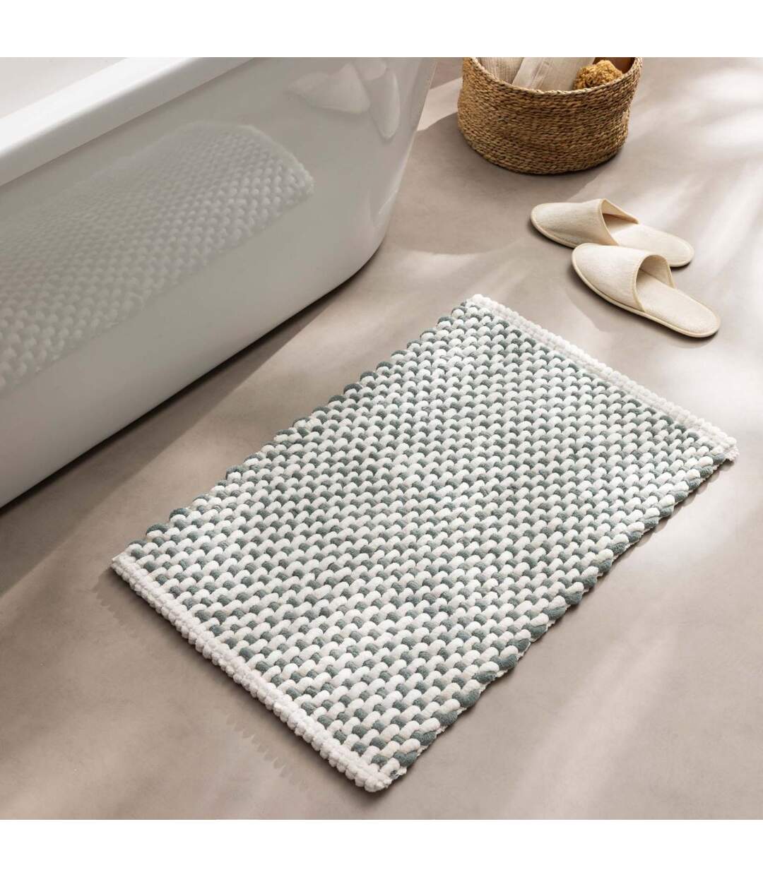Tapis de Bain en Chenille Rafael 50x80cm Vert Cèdre-5