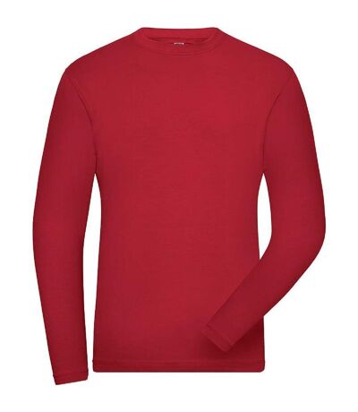 T-shirt workwear BIO manches longues - Homme - JN1804 - rouge