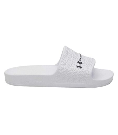 Claquettes Motif/style 1 Seule Sangle Lite Femme Blanc Noir Under Armour