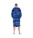 Robe De Chambre Motif/style Raptor Homme Bleu Noir Keanu-3
