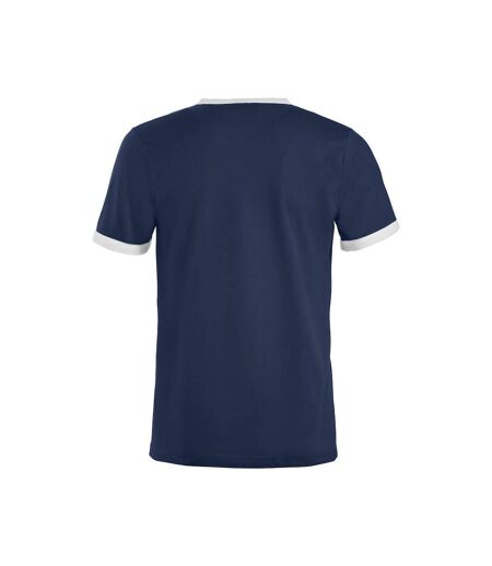 T-shirt Nome Adulte Bleu Marine Blanc Clique