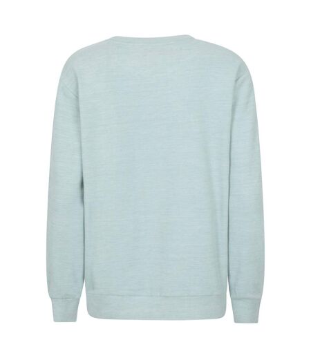 Womens/ladies Strath Melange Supersoft Sweatshirt Pale Green Mountain Warehouse