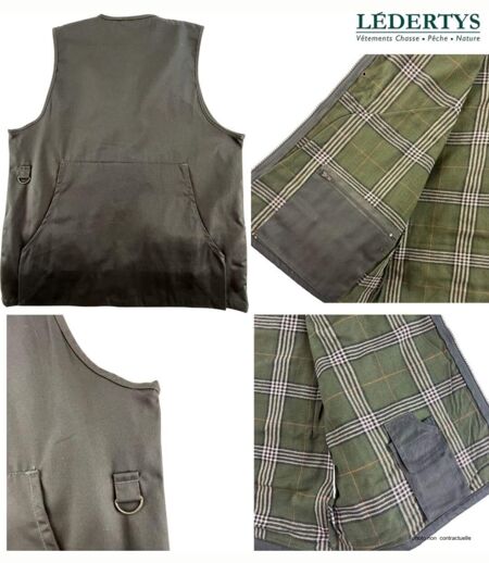Gilet de Chasse LEDERTYS Spécial Munitions LY0204 – Cartouchière Haute Capacité, Carnier et Épaules Matelassées