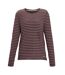T-shirt Manches Longues Motif/style À Rayures Federica Femme Pourpre Lilas Clair Beige Clair Regatta-3